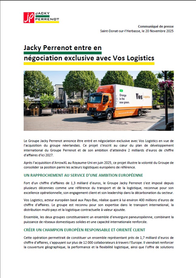 Aperçu du communiqué de presse