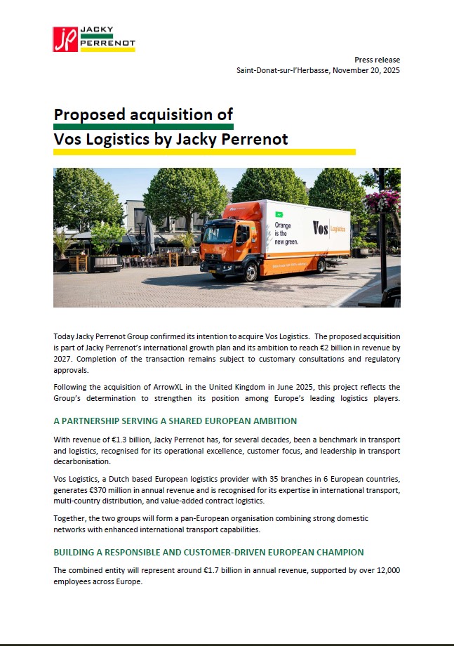 Aperçu du communiqué de presse